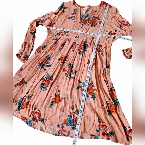 Matilda Jane Let's Go Out Floral Long Sleeves Dress M - Picture 6 of 8